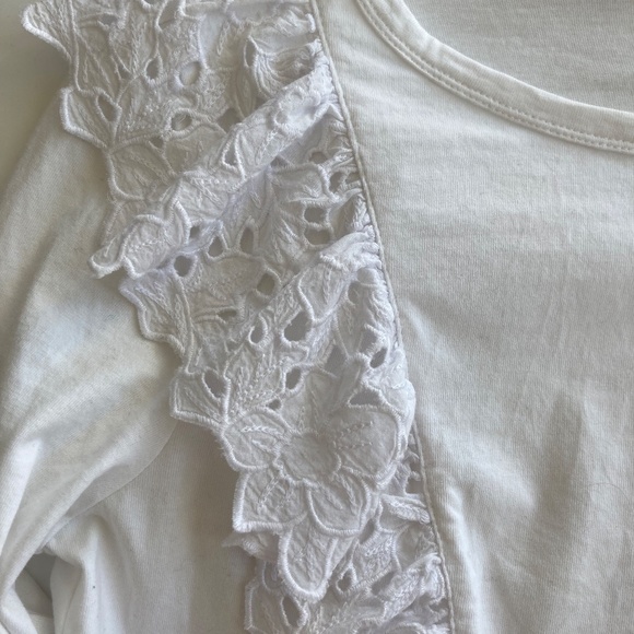 La Vie Rebecca Taylor Long Sleeve Embellished Clean Jersey Top Size M - Picture 9 of 11